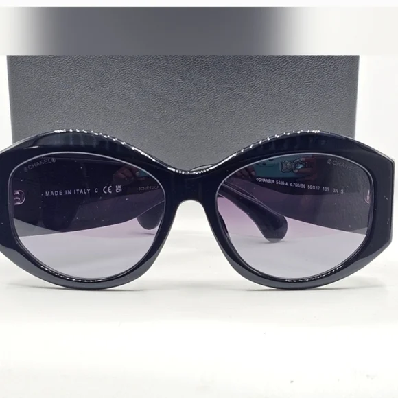 CHANEL Black Designer Sunglasses  Glasses : Grey.Ref. CH5486 C760/S6 56-… - Picture 15 of 16
